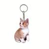 Portachiavi Gatto Bianco e Nero Cartone Animato Portachiavi Animale in Acrilico 2D Ciondolo Gatto Creativo a Doppia Faccia Portachiavi Giocattolo Regalo per Bambini