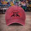 Unisex MMA Vintage Washed Baseball Cap  Duckbill Hat with Fighting Print  Birthday Gift for Dad or Grandpa  Multiple Colors
