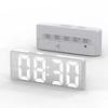 LED Elektronické Zrcadlo Budík Digitální Hodiny Hlasové Ovládání Teplotní Hodiny Stolní Dekorace