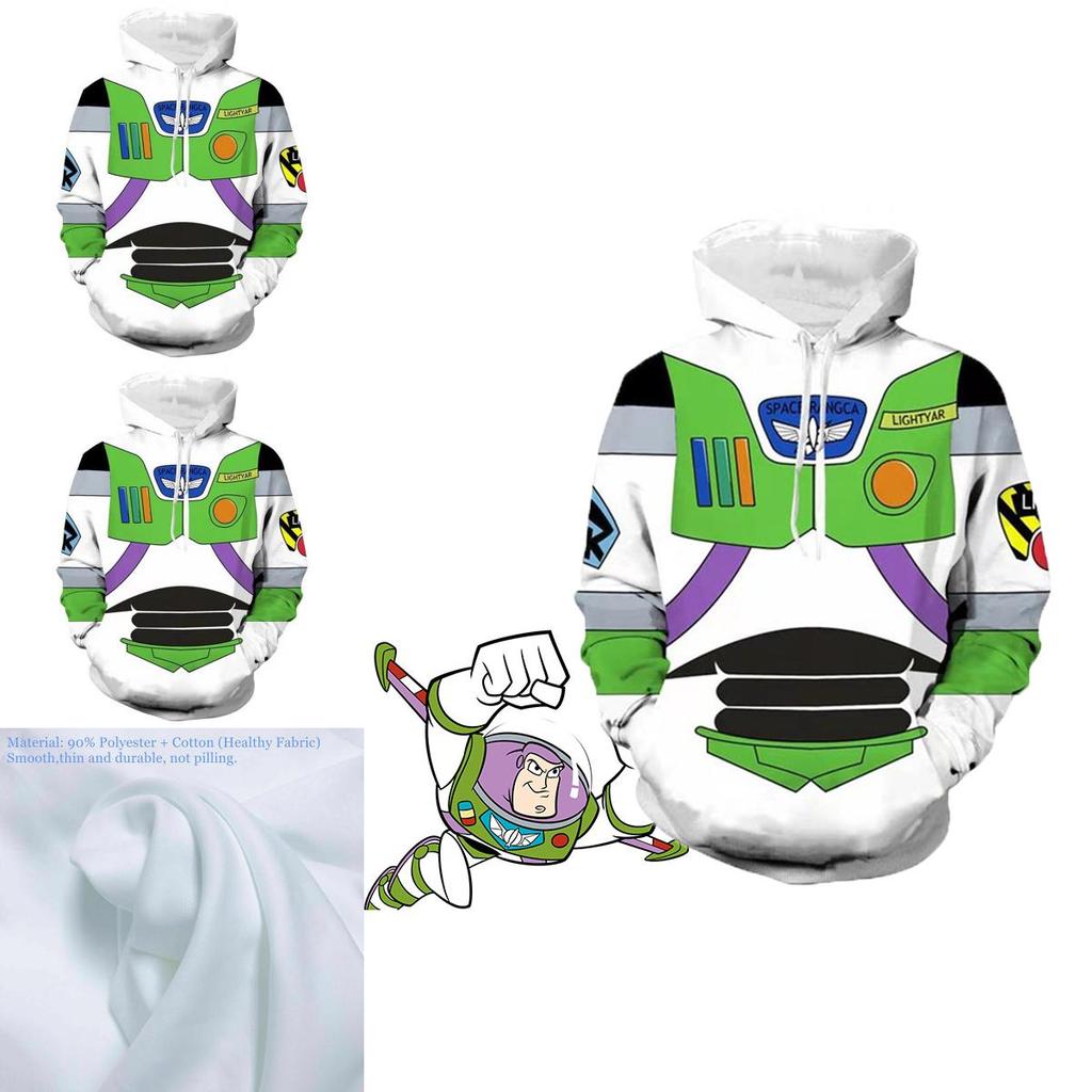 Toy Story Buzz Lightyear Hoodie Sweatshirt Cosplay Costume Pullover With Vibrant 3d Digital Print