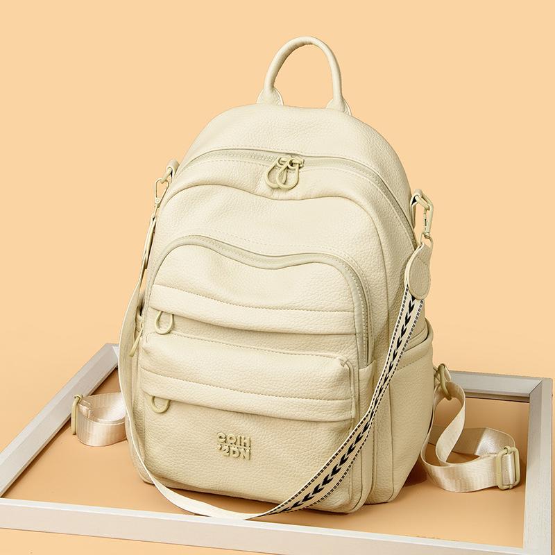 Schoolbag retro simple high sense large capacity backpack new fashion casual versatile commuter computer bag backpack