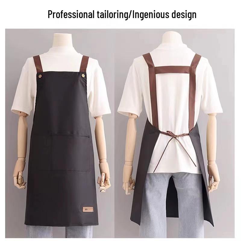 Unisex Waterproof Kitchen Apron with Large Pocket