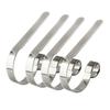 4 Pieces Metal Stocking Hooks For Fireplace Mantels Non Slip Pads Secure Hanging Support For Stockings And Holiday Decor