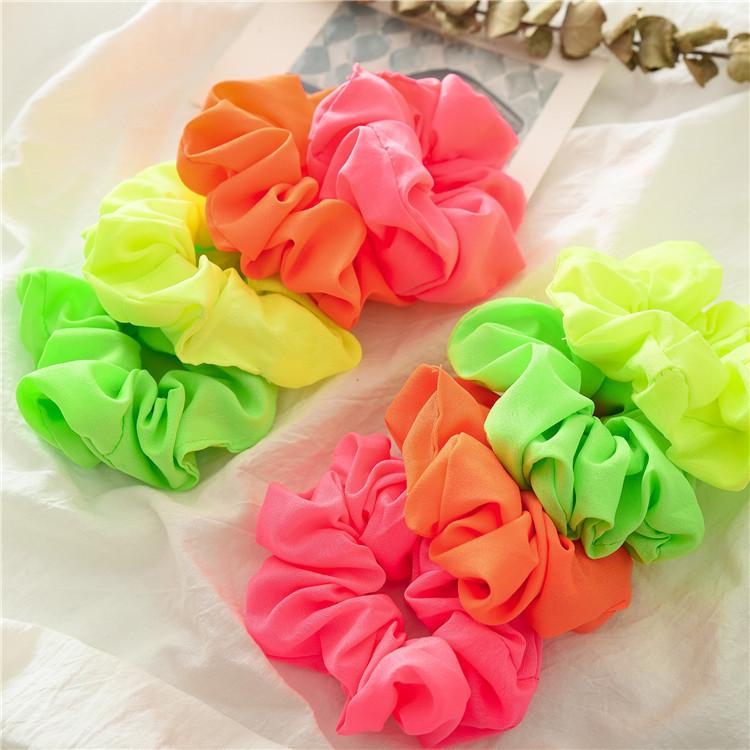 Prémiové scrunchies v tmavých tónech Elegantní velká gumička do vlasů pro ženy Estetický Office Chic Módní doplněk do vlasů