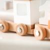 Baby Wooden Montessori Toys Birthday Train Educational Toys Wooden Trolley Baby Learning Toys Number of Wood Baby's Birth Gift