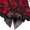 Korsett mit entbeinter Taille, sexy Korsett für Damen mit Schnürung, Taillenkorsett mit entbeinter Taille, Blumenmuster, Brokat-Überbrustkorsett für Damen, Abnehmen