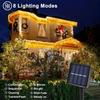Solar-Powered Smart Ice-Shaped Lights,Christmas Light Strings, Smart Switch, 8 Flashing Modes, Outdoor Hanging Decorative Lights