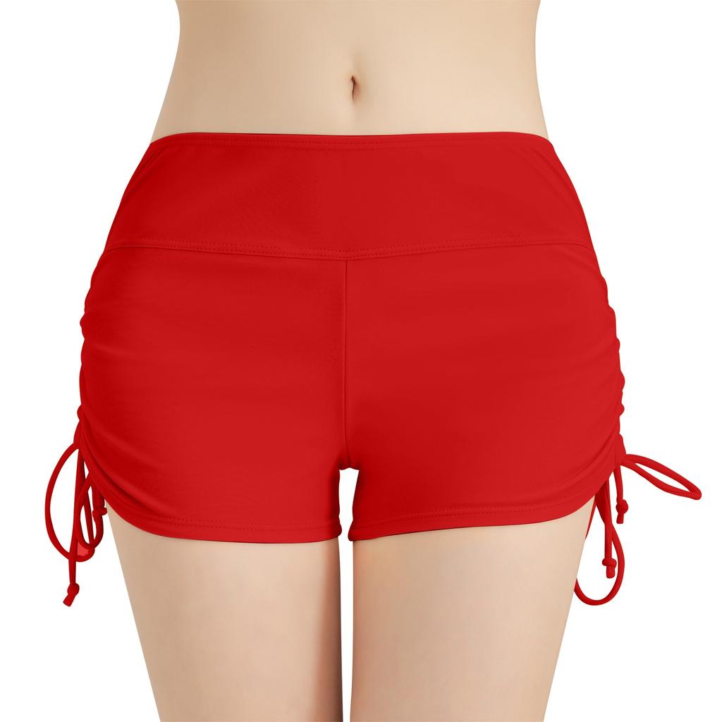 Women's Color Bottomed Flat Angle Sports Yoga Shorts And Beach Swimming Trunks