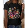 Summer Round Neck 3D Fashionable and Minimalist Print Top Fashionable Casual Short Sleeved Women's T-shirts
