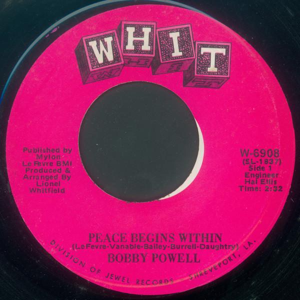 

7inch Record BOBBY POWELL - Peace Begins Within W6908 Whit 1971 US Soul/Funk Used