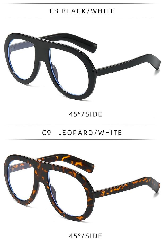 New Women's Large Frame European American Sunglasses - Trendy Goggle Style Fashion with High-End Feel