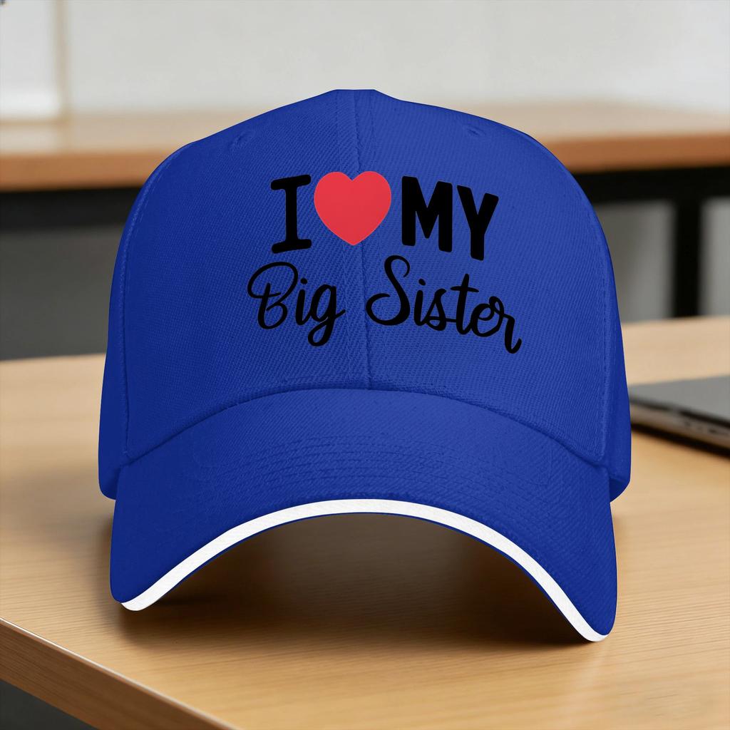Summer Casual Baseball Cap I Love Mybig Sister  Hiking Fishing Trucker Hat For UnisexTeens SunProof  Streetwear Baseball Caps