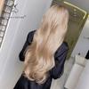 BLONDE UNICORN Lace Part Synthetic Long Wavy Wig Brown Root Ombre Blonde Hair Wigs for Black White Women Daily Hair