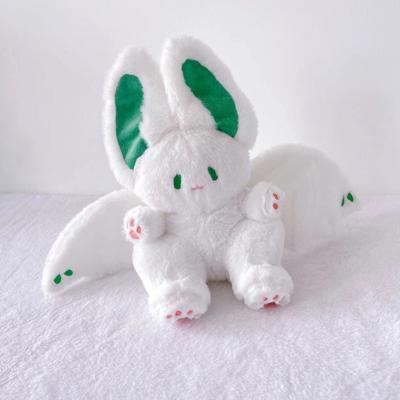 Peluche Lapin Yousheng avec Grandes Oreilles Ailes Adorable Animal Entièrement Rembourré Poupée Lapin en Peluche Ornement de Canapé pour la Maison