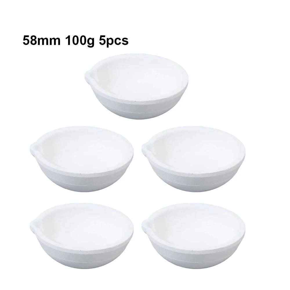 1/4pcs 100g-5000g High Temperature Quartz Silica Smelting Crucible Smelting Casting Refined Golden Silver Jewelry Casting Tools
