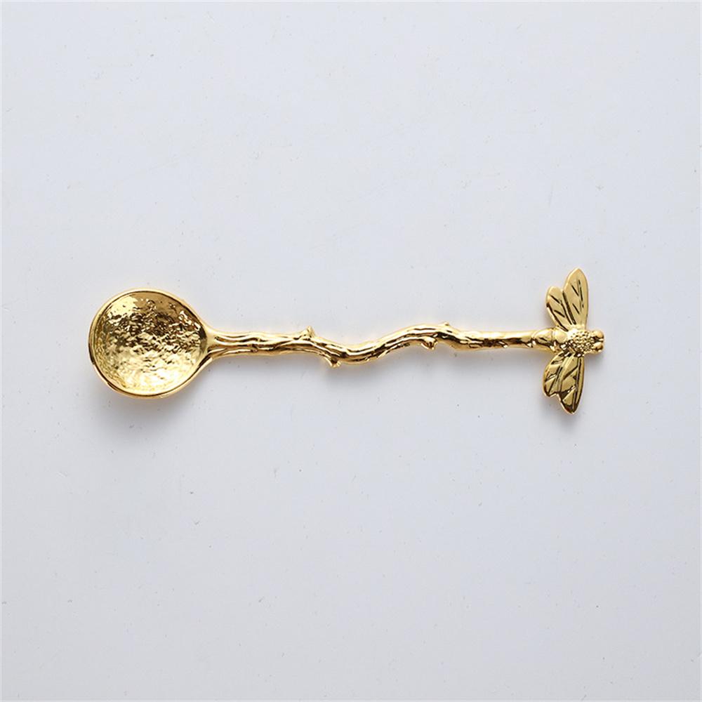 Dragonfly Design Coffee Spoon Metal Bar Tea Spoon Stirring Tool Kitchen Dessert Scoop Tablewear