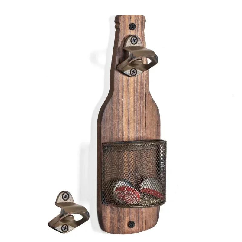 2025 New 1PC Multi-functional Industrial Style Beer Bottle Opener - Decorative Wall Mounted Pendant for Catering Bar