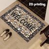 3D Pebble Welcome Mat, Non-slip  Washable Entrance Rug, Floor Carpet for Kitchen, Bathroom and Home Decoration