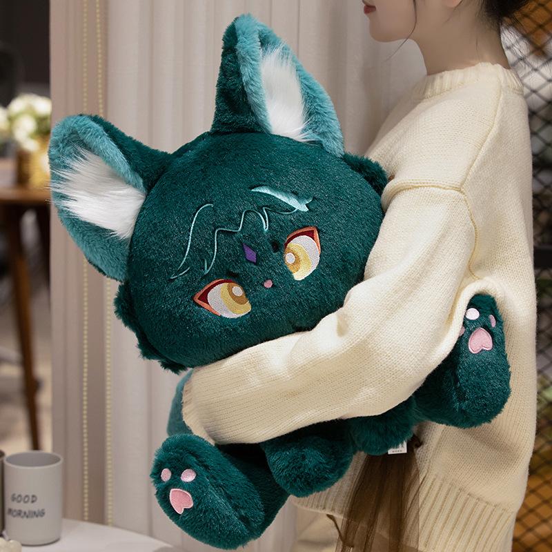 42CM Genshin Kaedehara Kazuha Scaramouche Xiao Cat Doll Large Cat Plush Toy Anime Doll Pillow Cute Doll Game Peripheral Kid Gift