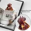 Lustige Badezimmer-Humor-Wanddekoration, Panda-Ziege-Huhn, das auf der Toilette sitzt und eine Zeitung liest, Poster, Kunstdruck, Leinwandgemälde