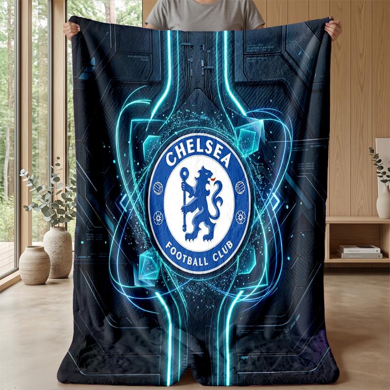 Chelsea FC Theme blanket Soft Flannel Blanket Plush Throw Blanket Cozy Sofa Bed Blanket for Home Decor