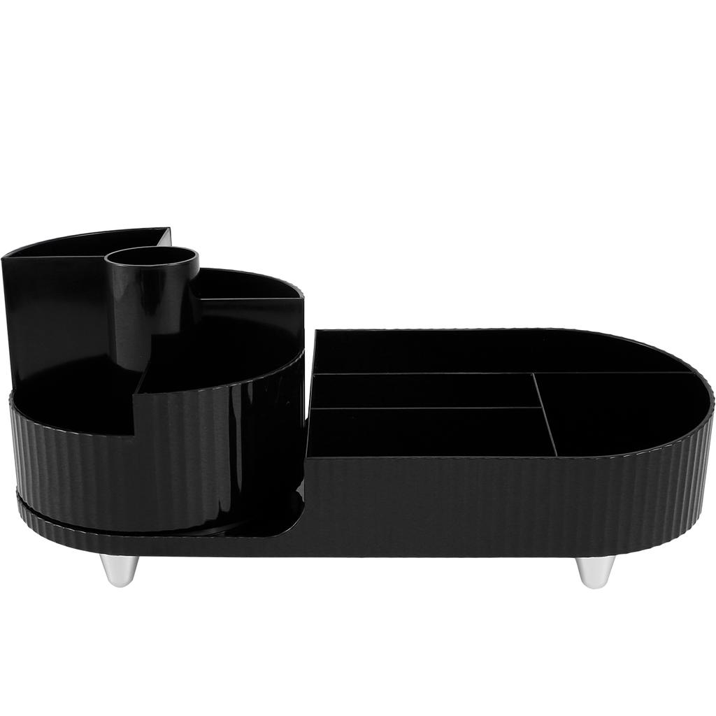 360° Drehbarer Make-up-Pinselhalter Große Kapazität Kosmetik-Aufbewahrungsständer Platzsparend Make-up Display Organizer