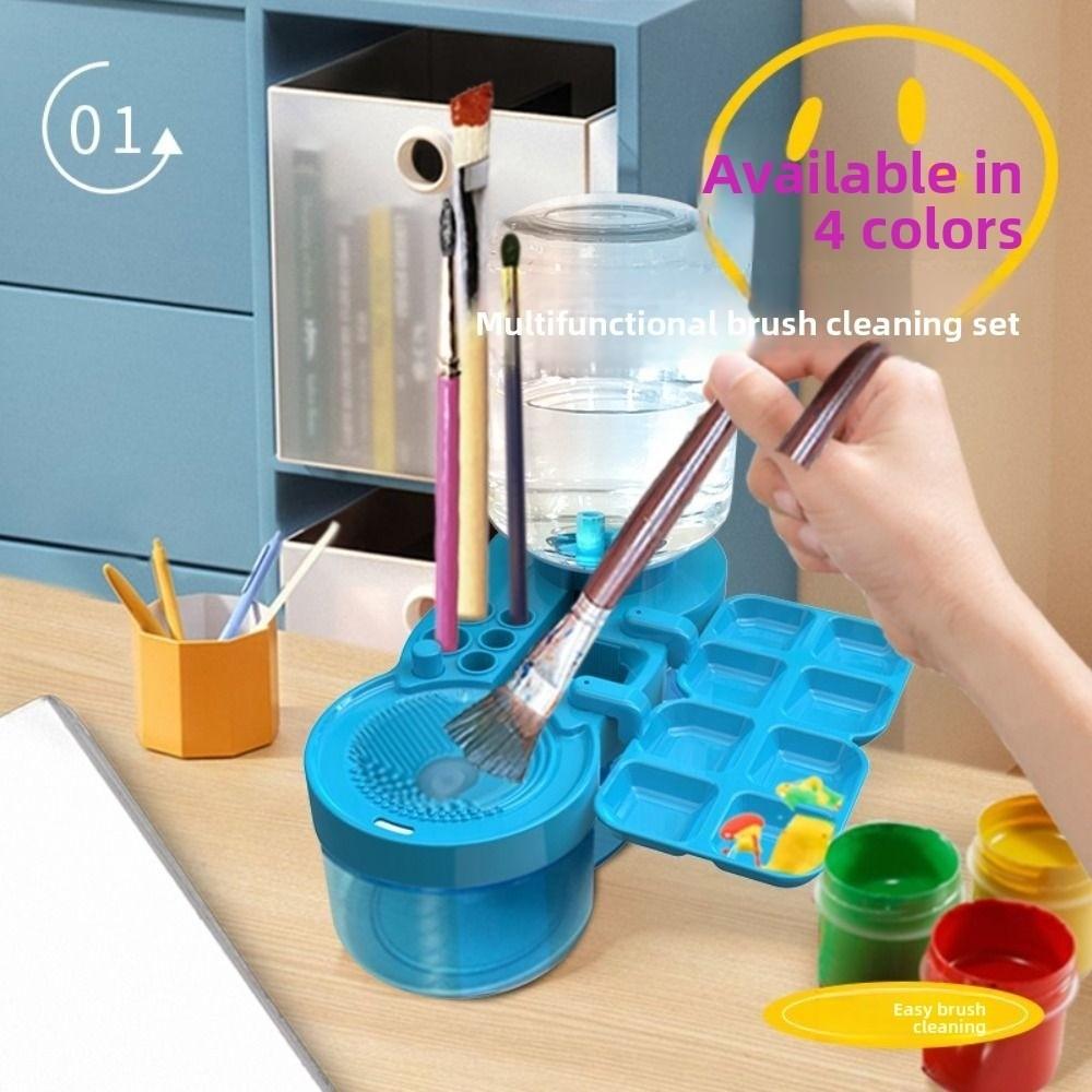 Automatic Cleaning Paint Brush Cleaner Drain Button Paint Brush Washer  Acrylic Painting
