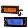 Car Clock - 2 In 1 Indoor Outdoor Time Date Multifunction Blue/Orange