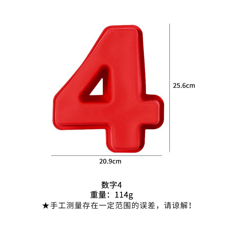 FAIS DU 10 Inch 0-9 Numbers Shape Cake Mold Digtial Shape 3D DIY Fondant Chocolate Molds Silicone Cake Pan Cake Decoration Tools