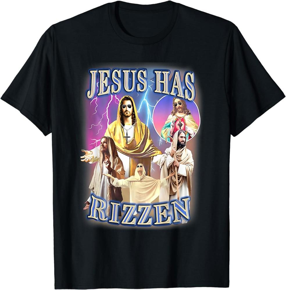Jesus Has Rizzen Vintage Christian Design Jesus For Men Unisex T-Shirt Unisex T-Shirt S