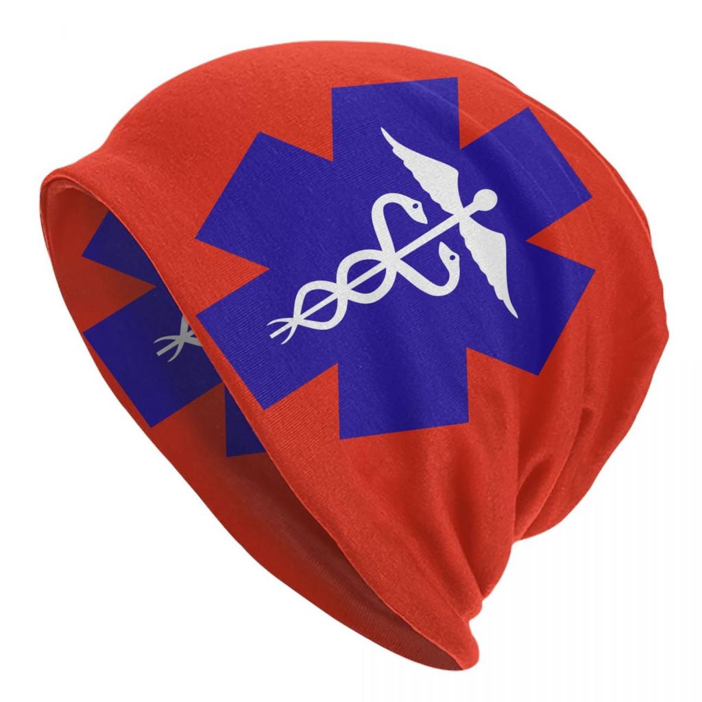 Custom Emt Star Of Life Logo Beanie Cap Winter Bonnet Knitted Hats Hip Hop Outdoor Paramedic Health Care Skullies Beanies Hats
