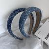 Fashion Women's Denim Headband with Sponge Padding for Lady Girls Hair Hoop Accessories