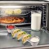 Stainless Steel Taco Holder Set Taco Shell Holder Stand with 2 Sauce Cups Taco Stand Hold 3 Tortillas Kitchen Gadget