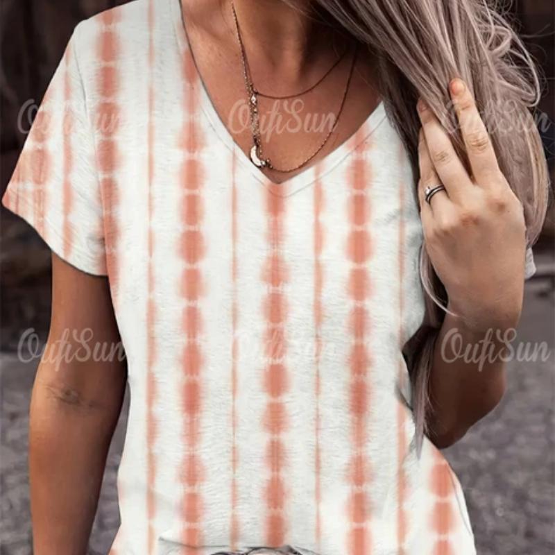 Tricou Nou pentru Femei Simplu cu Imprimeu Grafic Mărimi Mari Top de Vară Îmbrăcăminte Femei Oversize Designer Cămașă cu Mânecă Scurtă Femei Decolteu în V