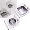 Stainless Steel And Acrylic Bird Feeding Bowl For Splash Guard & Chew-Proof Acrylic Cage Mounted Bird Feeder Food Container