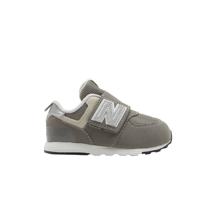 New Balance 574 New-B Hook & Loop Toddler Wide Rain Cloud Silver Meta 26