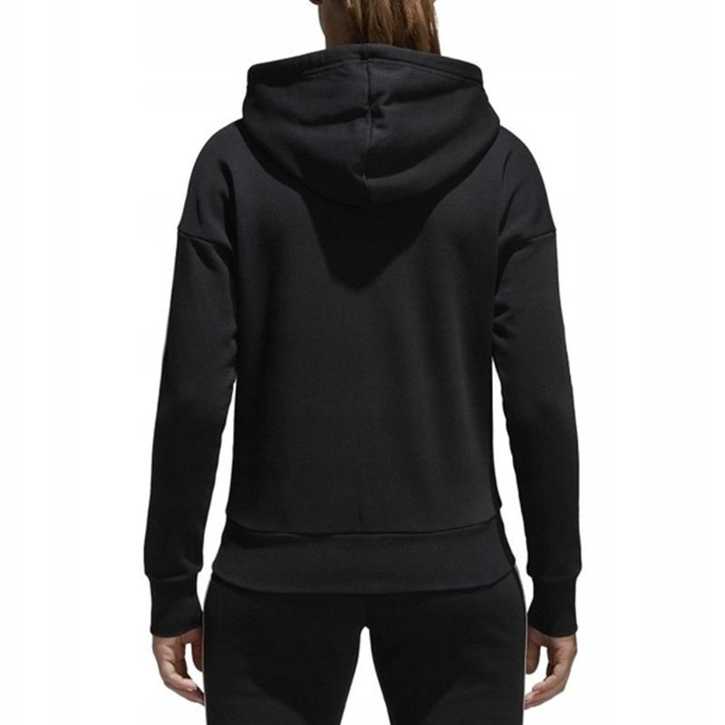Adidas Essentials 3 Stripes Full Zip Hooded Training Running Jacket Women Jackets Black S97059