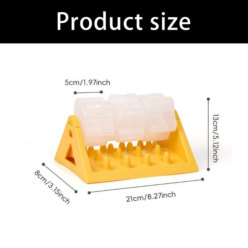 Interactive Dog Puzzle Feeder Toy Food Port Slip Resistant Base Rolling Treat Dispenser For Mental Stimulation