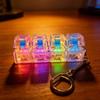 4-Button Fingertip Keyboard Keychain Rgb Keyboard Fidget Toy With Lights For Stress Relief Decompression Calming