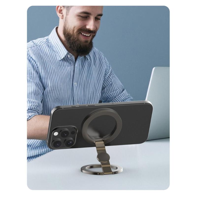 Phone Holder Kickstand Car Mount Holder Finger Grip Stand Double Side Magnetic Holder Bracket for Phone 17 16 15