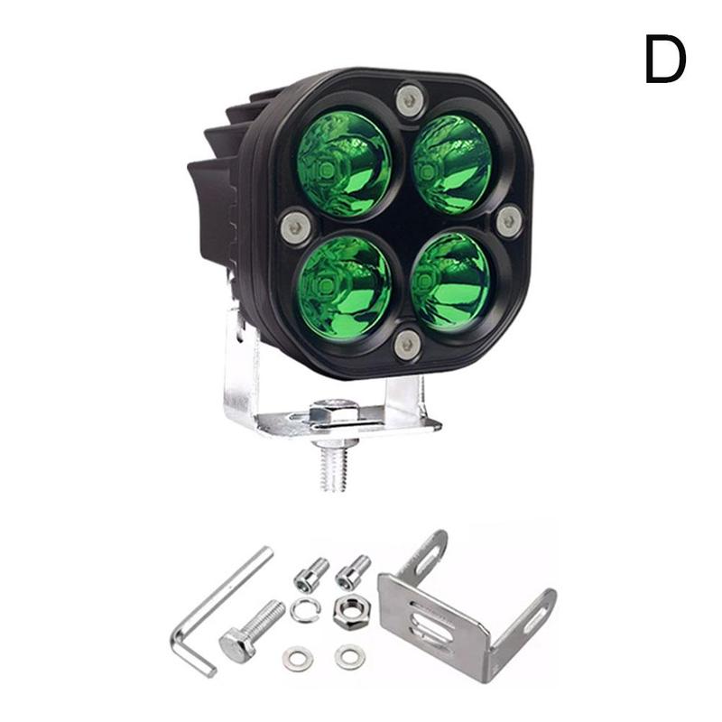 New Motorcycle Led Spotlights Yellow Car Off-road Vehicle Modified Roof Working Light 3 Inches 40W Small Square Light