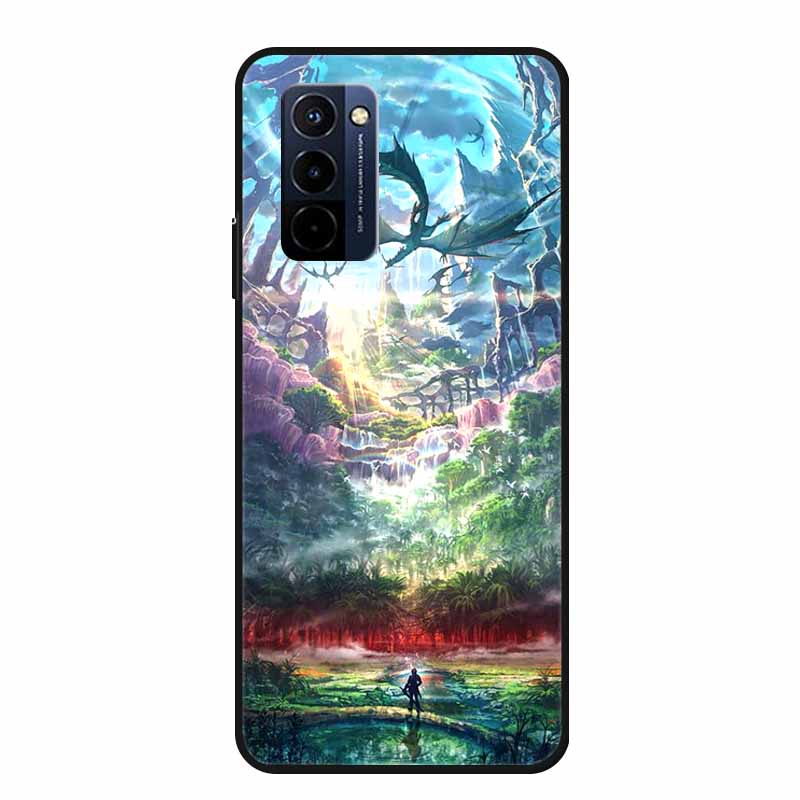 Soft Tower Cover for Wiko 10 Case Lion Silicone TPU Back Covers for Wiko10 Case Watermelon Painted Lake Protection Shell