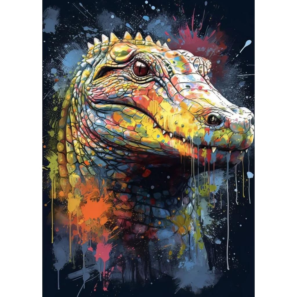 Klasyczna Abstrakcyjna Sztuka Ścienna ze Zwierzętami Wodnymi Rekin Lew Tygrys Plakat i Wydruk na Płótnie Dekoracja Salonu Sypialni Prezenty