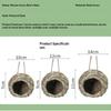 Breathable Woven Hanging Bird Nest Natural Handmade Birdhouse Safe Parrot Hideout for Outdoor Garden Patio Yard Pet Bird Bedroom