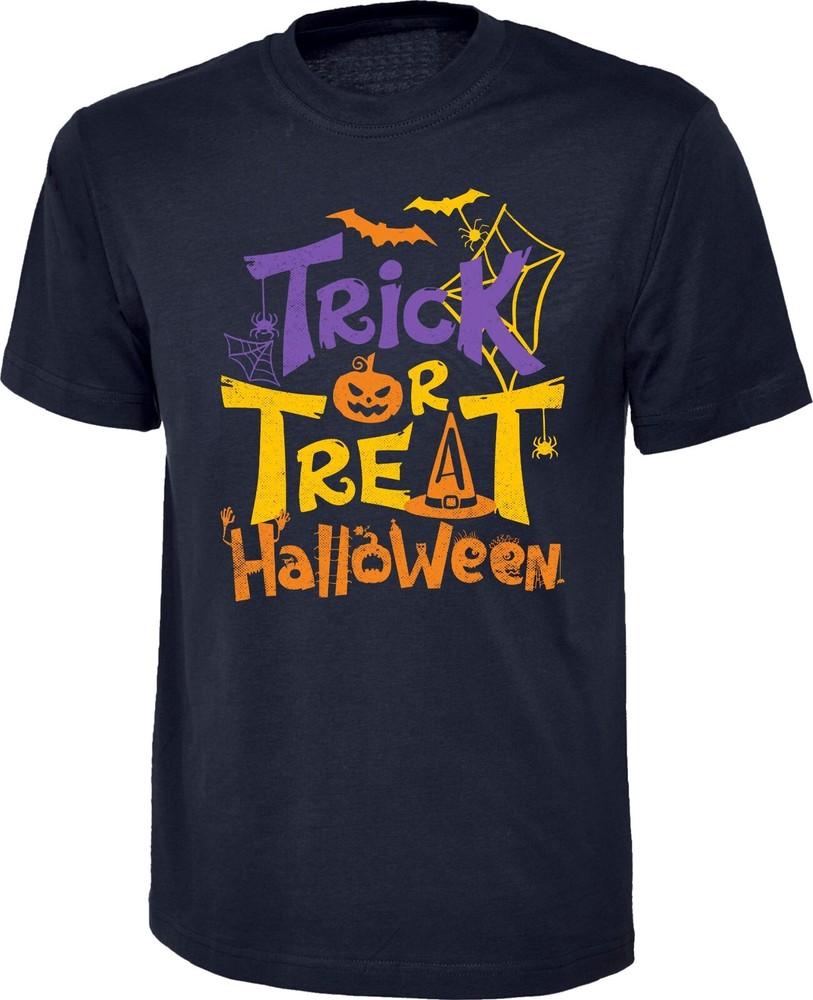 Trick Or Treat Halloween Tshirt Scary Horror Nightmare Pumpkin Ghost Unisex Top S