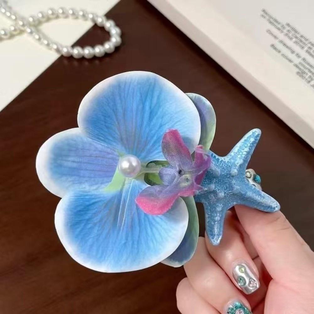 Vintage Pearl Hair Clip Sweet Design Resin Starfish Hair Clip Women Accessories