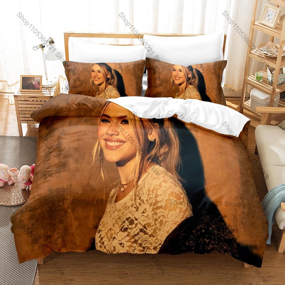 Freya Norse Goddess Pleiades Seven Sisters Cosmic Galaxy Golden Raven HD Print Bedding Set Duvet Cover 2 Pillowcases Witchy Room