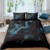 Red Base Black Dragon Print Duvet Cover Set Chinese Dragon Pattern Bedding Sets Full Size Microfiber 2/3 Pieces Comforter Sets