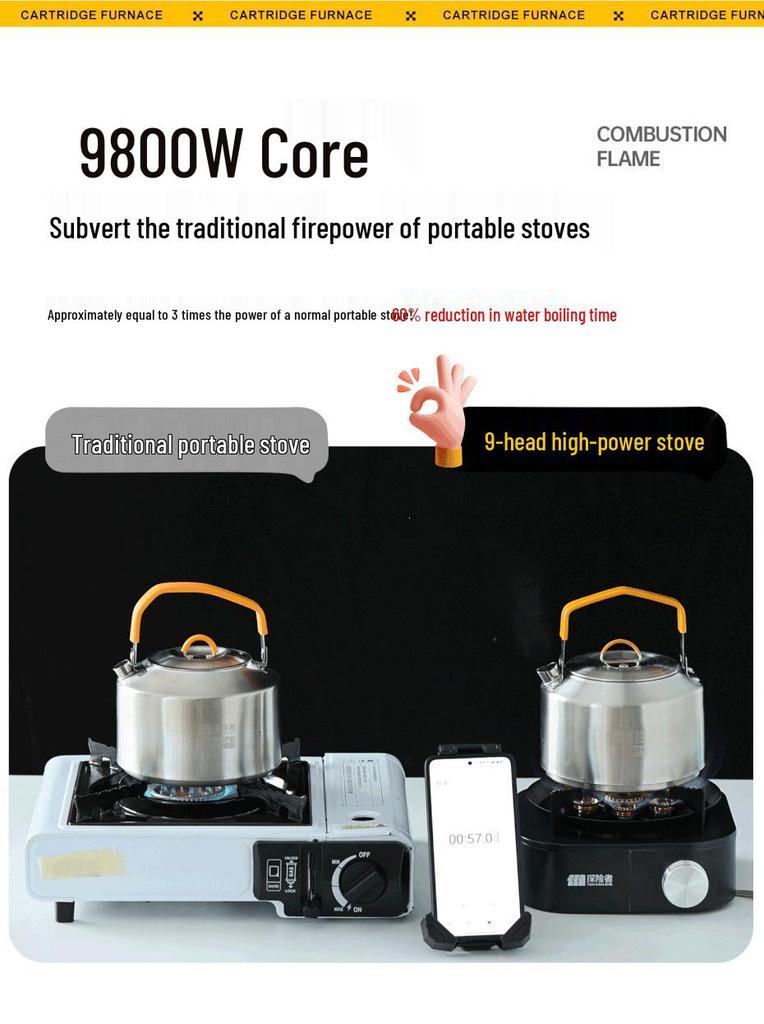 Portable Split-Type Gas Stove for Outdoor Tea Brewing and Camping
