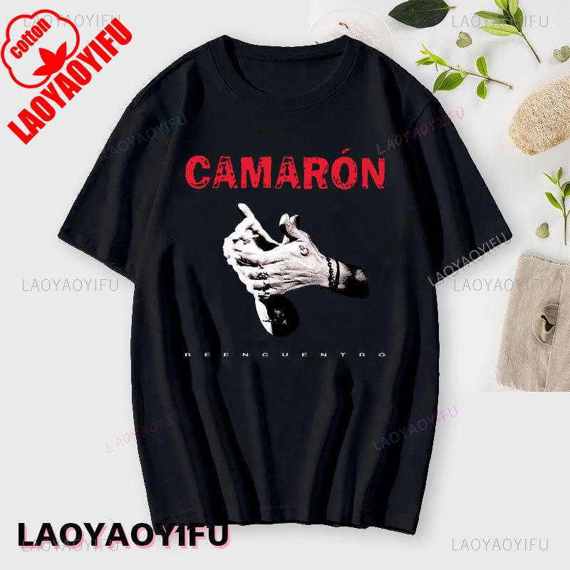 CAMARÓN Graphic Print Tops Stylish Men's T-shirt Fun Novelty Short Sleeved Streetwear Cotton Retro Trend Cool Street T Shirts